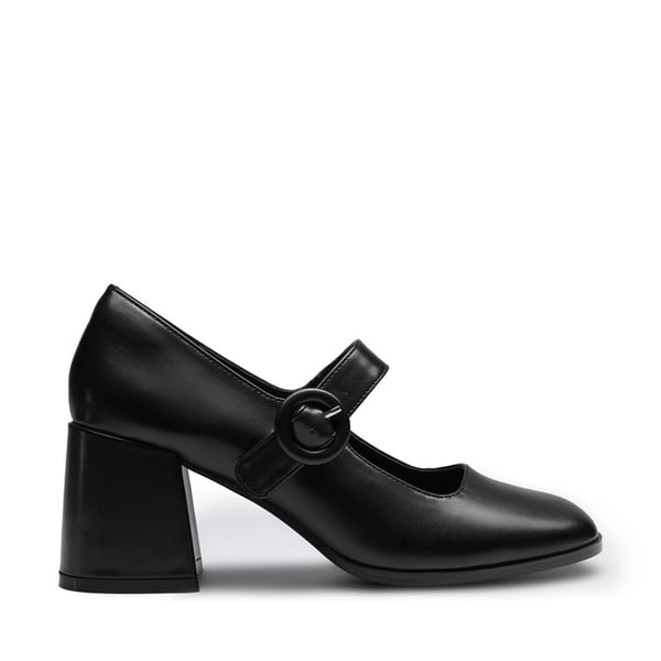 Chunky Mary Jane Pumps - BLACK PU - 2